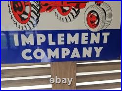 VINTAGE INTERNATIONAL HARVESTER PORCELAIN SIGN FARM TRACTOR EQUIPMENT 24x23.5