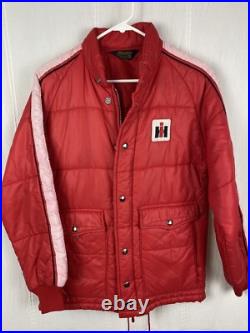 VINTAGE Puffer Jacket Mens S Swingster International Harvester Tractor Farming
