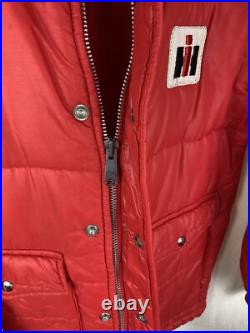 VINTAGE Puffer Jacket Mens S Swingster International Harvester Tractor Farming