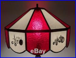 VTG International Harvester IH Farmall Tractor Leaded Stained Glass Lamp Shade