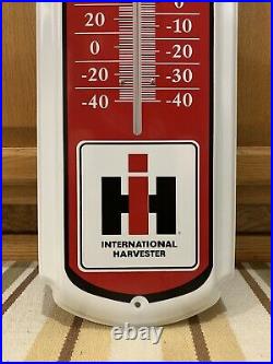 Vinatge International Harvester Thermometer Tractor Metal Sign Farm Wall Decor
