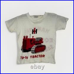 Vintage 1940s International Harvester TD-14 Tractor Kids Childrens Shirt Rare