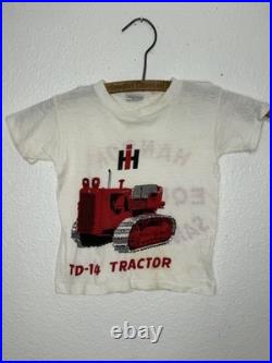 Vintage 1940s International Harvester TD-14 Tractor Kids Childrens Shirt Rare