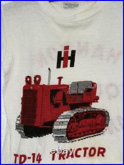 Vintage 1940s International Harvester TD-14 Tractor Kids Childrens Shirt Rare