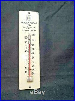 Vintage 1950s IH International Harvester Tractor Farm 11 1/2 Metal Thermometer