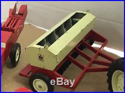 Vintage 1960s 1970s Ertl Red Farm Tractor International Harvester Implement Lot