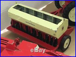 Vintage 1960s 1970s Ertl Red Farm Tractor International Harvester Implement Lot