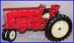 Vintage 1964 ERTL Co International Harvester Red Toy Tractor Die Cast Metal