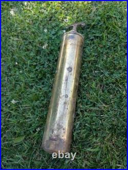 Vintage 1.5 Quart IH International Harvester Brass Fire Extinguisher 995 225 R1
