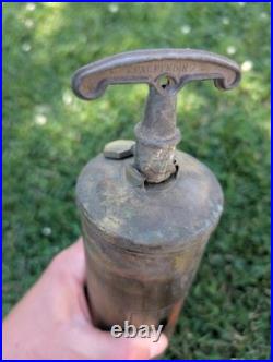 Vintage 1.5 Quart IH International Harvester Brass Fire Extinguisher 995 225 R1