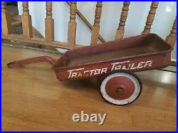 Vintage Antique Farmall Ih Rare Pedal Tractor Trailer Wagon All Original Look