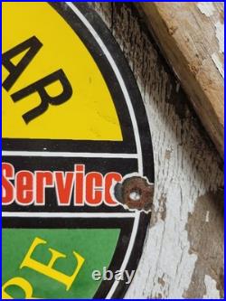 Vintage Caterpillar Porcelain Sign International Harvester John Deere Tractor