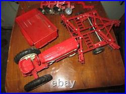 Vintage ERTL International 1970s Farm Tractor Set Plow Wagons 4 Piece Set