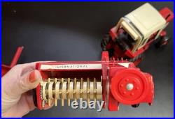 Vintage ERTL International Harvester 1586 Tractor, Wagon Trailer & Hay Baler