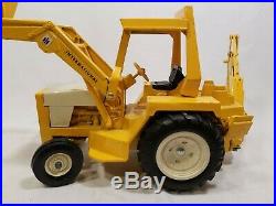 Vintage ERTL International Harvester Tractor Loader Backhoe Yellow