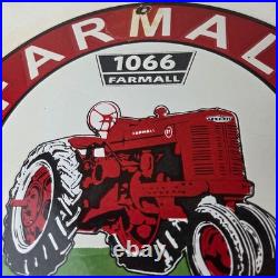 Vintage Farmall 1066 Turbo Tractor Porcelain Sign International Harvester Sign