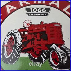 Vintage Farmall 1066 Turbo Tractor Porcelain Sign International Harvester Sign