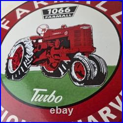 Vintage Farmall 1066 Turbo Tractor Porcelain Sign International Harvester Sign