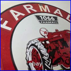 Vintage Farmall 1066 Turbo Tractor Porcelain Sign International Harvester Sign