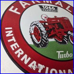 Vintage Farmall 1066 Turbo Tractor Porcelain Sign International Harvester Sign