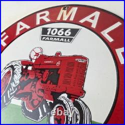 Vintage Farmall 1066 Turbo Tractor Porcelain Sign International Harvester Sign
