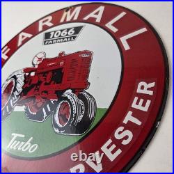 Vintage Farmall 1066 Turbo Tractor Porcelain Sign International Harvester Sign