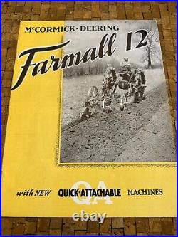 Vintage Farmall 12 Quick Attachable Machines Tractor McCormick Deeering Brochure