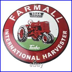 Vintage Farmall International Harvester Sign Porcelain Gas Tractor Dealer Sign