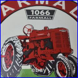 Vintage Farmall International Harvester Sign Porcelain Gas Tractor Dealer Sign