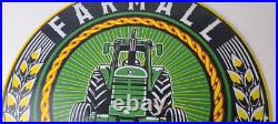 Vintage Farmall International Harvester Sign Porcelain Gas Tractor Dealer Sign