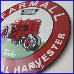 Vintage Farmall International Harvester Sign Porcelain Gas Tractor Dealer Sign