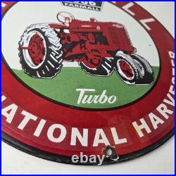 Vintage Farmall International Harvester Sign Porcelain Gas Tractor Dealer Sign Vintage Farmall International Harvester Sign Porcelain Gas Tractor Dealer Sign