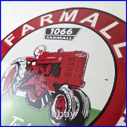 Vintage Farmall International Harvester Sign Porcelain Gas Tractor Dealer Sign