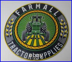 Vintage Farmall International Harvester Sign Porcelain Gas Tractor Dealer Sign