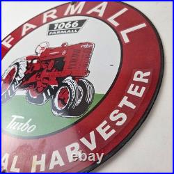 Vintage Farmall International Harvester Sign Porcelain Gas Tractor Dealer Sign