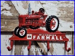 Vintage Farmall Sign Old International Harvester Cast Iron Farm Tractor Hanger
