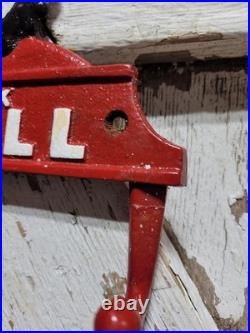 Vintage Farmall Sign Old International Harvester Cast Iron Farm Tractor Hanger