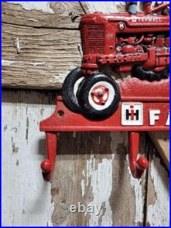 Vintage Farmall Sign Old International Harvester Cast Iron Farm Tractor Hanger Vintage Farmall Sign Old International Harvester Cast Iron Farm Tractor Hanger