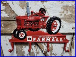 Vintage Farmall Sign Old International Harvester Cast Iron Farm Tractor Hanger