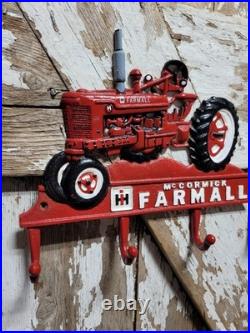 Vintage Farmall Sign Old International Harvester Cast Iron Farm Tractor Hanger