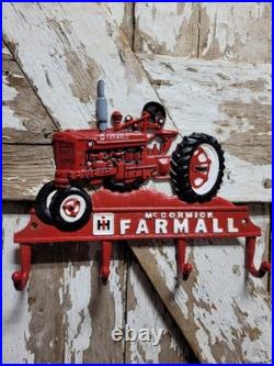 Vintage Farmall Sign Old International Harvester Cast Iron Farm Tractor Hanger Vintage Farmall Sign Old International Harvester Cast Iron Farm Tractor Hanger