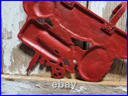 Vintage Farmall Sign Old International Harvester Cast Iron Farm Tractor Hanger Vintage Farmall Sign Old International Harvester Cast Iron Farm Tractor Hanger