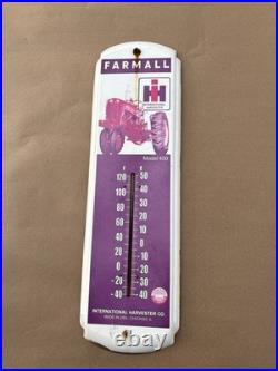 Vintage Farmall Tractor International Harvester Thermometer Sign