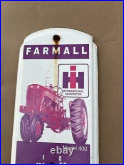 Vintage Farmall Tractor International Harvester Thermometer Sign