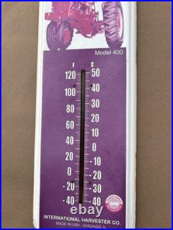 Vintage Farmall Tractor International Harvester Thermometer Sign