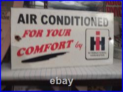 Vintage IH International Harvester Advertising Sign Tractor Corn Dairy Farm