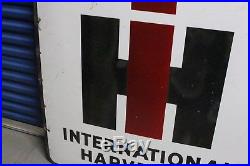 Vintage IH International Harvester Tractor Porcelain Double Sided Dealer Sign