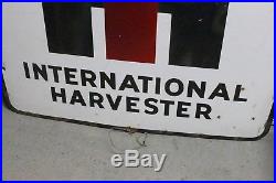 Vintage IH International Harvester Tractor Porcelain Double Sided Dealer Sign