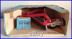 Vintage IH International Hay Rake Blue Box Tractor Imp. ERTL 1/16 Hard to Find