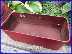 Vintage IH McCormick Tractor Tool Box Embossed with oil can and wooden Bottom